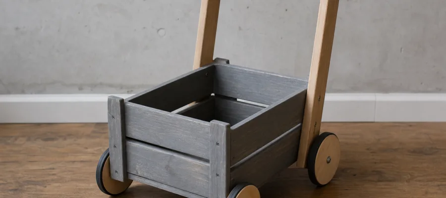 Upcycling-Ideen: Kisten und Holzkisten zu einem individuellen Lauflernwagen umbauen